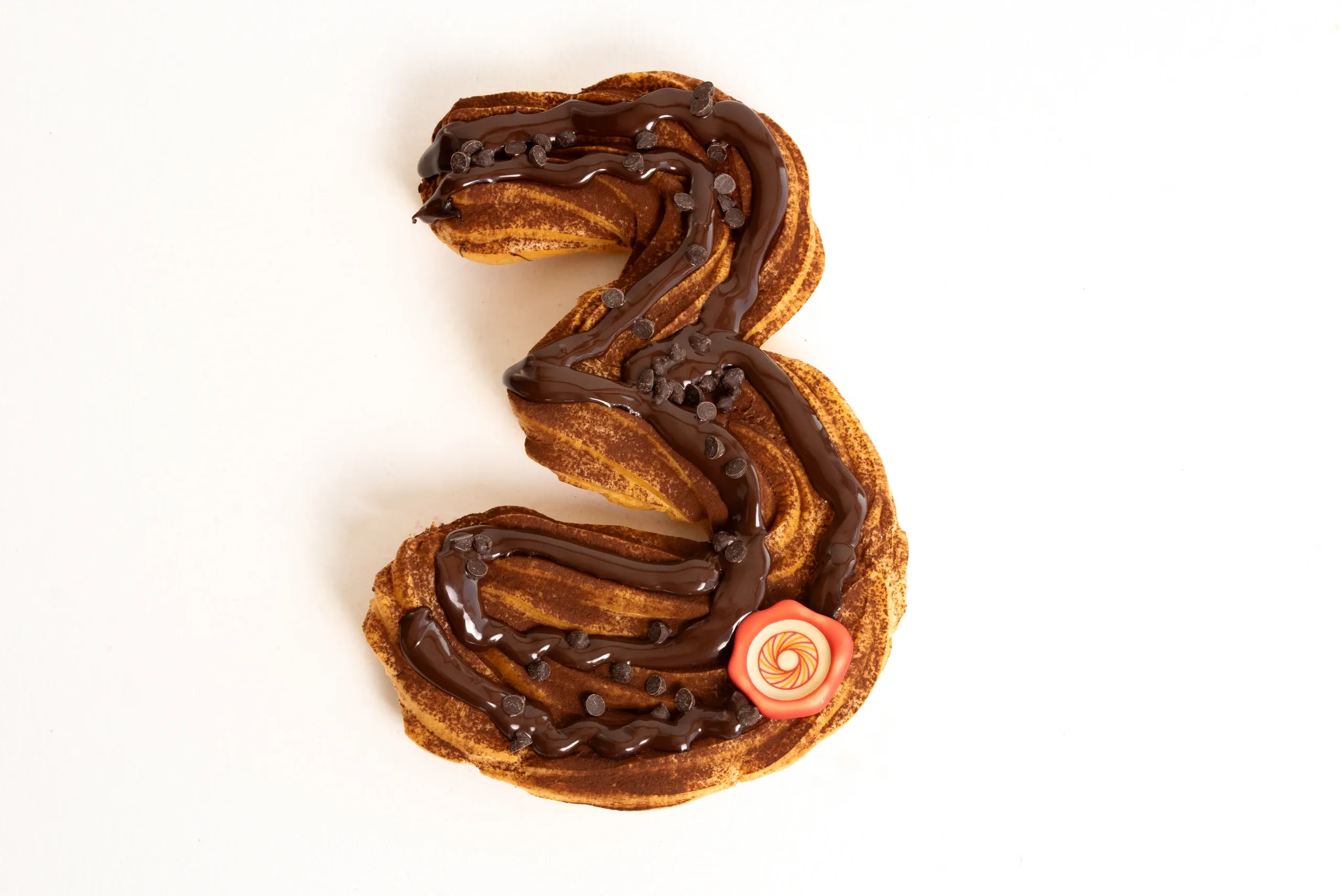 Torta zeppola a forma di numero